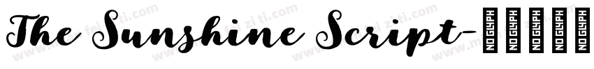 The Sunshine Script字体转换